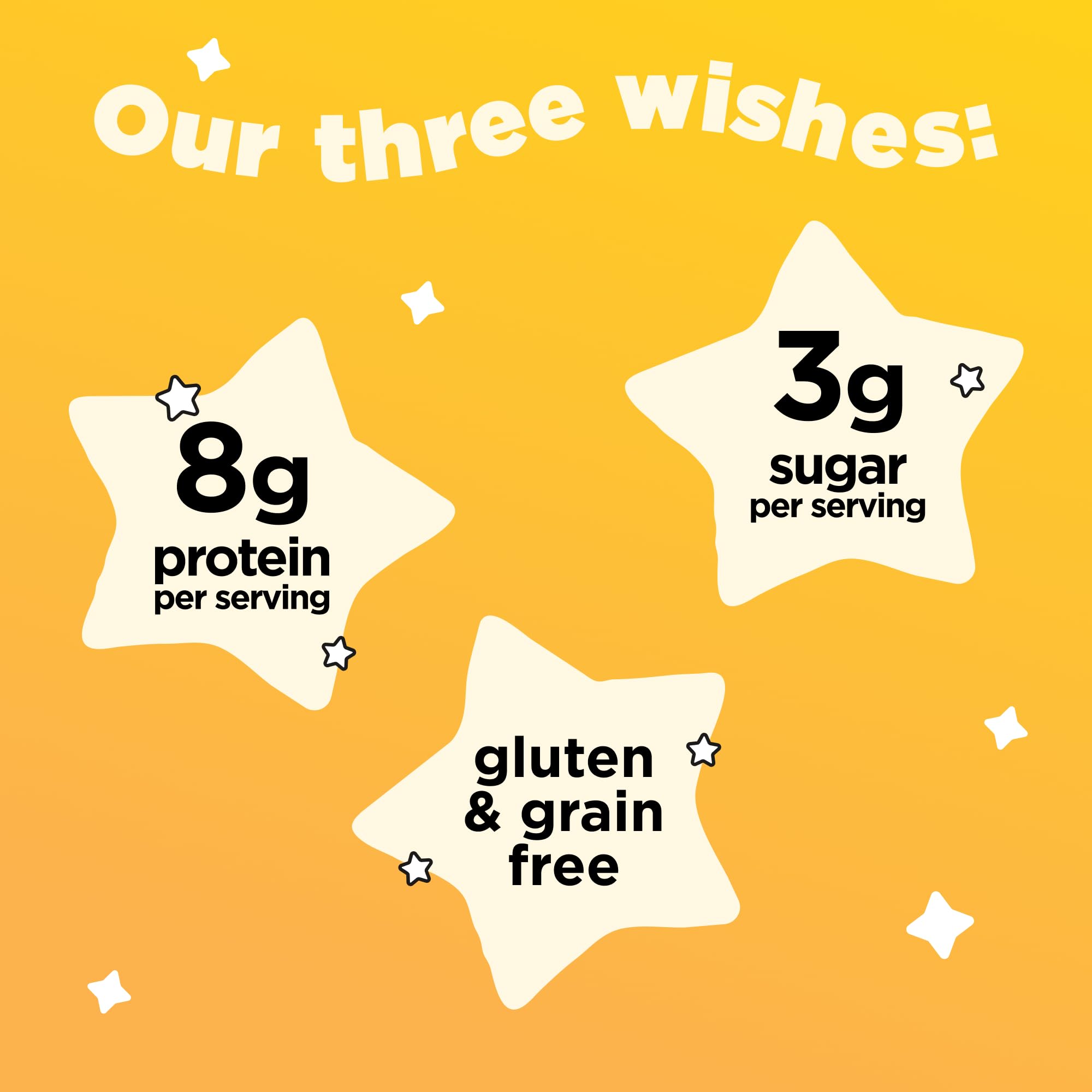 Three Wishes Grain-Free Protein Breakfast Cereal - 8g Protein and 3g Fiber - Healthy, Low-Sugar Breakfast Cereal, Gluten Free, Vegan-Friendly