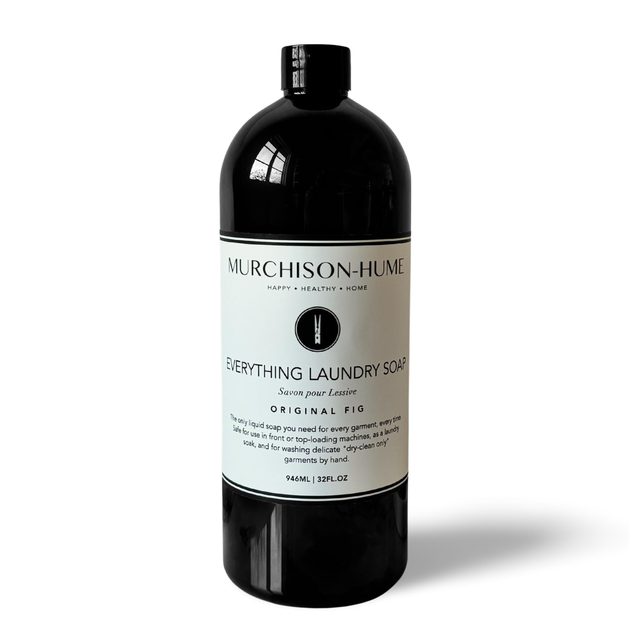 Murchison-Hume Everything Laundry Detergent - Original Fig, 32 oz, Up to 94 Loads, Plant-Based, Non-Toxic, Refillable Bottle, Safe for All Fabrics