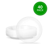 PLASTICPRO 7'' inch Premium Crystal Clear Disposable Plastic Party Plate Pack of 40