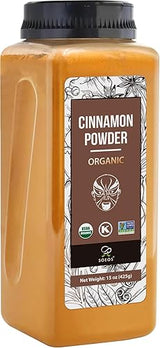 Soeos Cinnamon Powder Organic, 15 Ounce (425g) Bottle, Ground Cinnamon Powder, USDA, Non-GMO and Kosher Certified, Seasoning Spice for Tea, Coffee