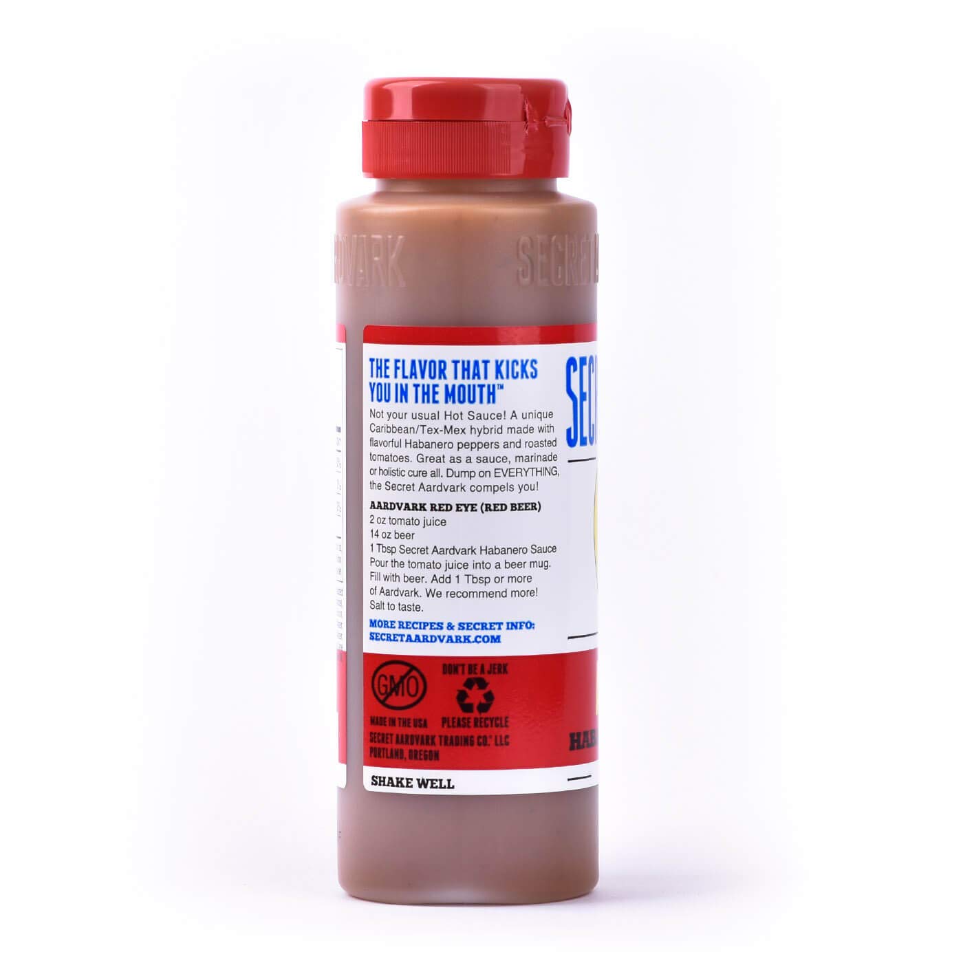 Secret Aardvark Habanero Hot Sauce - Habanero Peppers & Roasted Tomatoes, Medium Spiced Hot Sauce, BBQ Sauce, Non-GMO, Low Sugar, Low Carb, Hot Sauce
