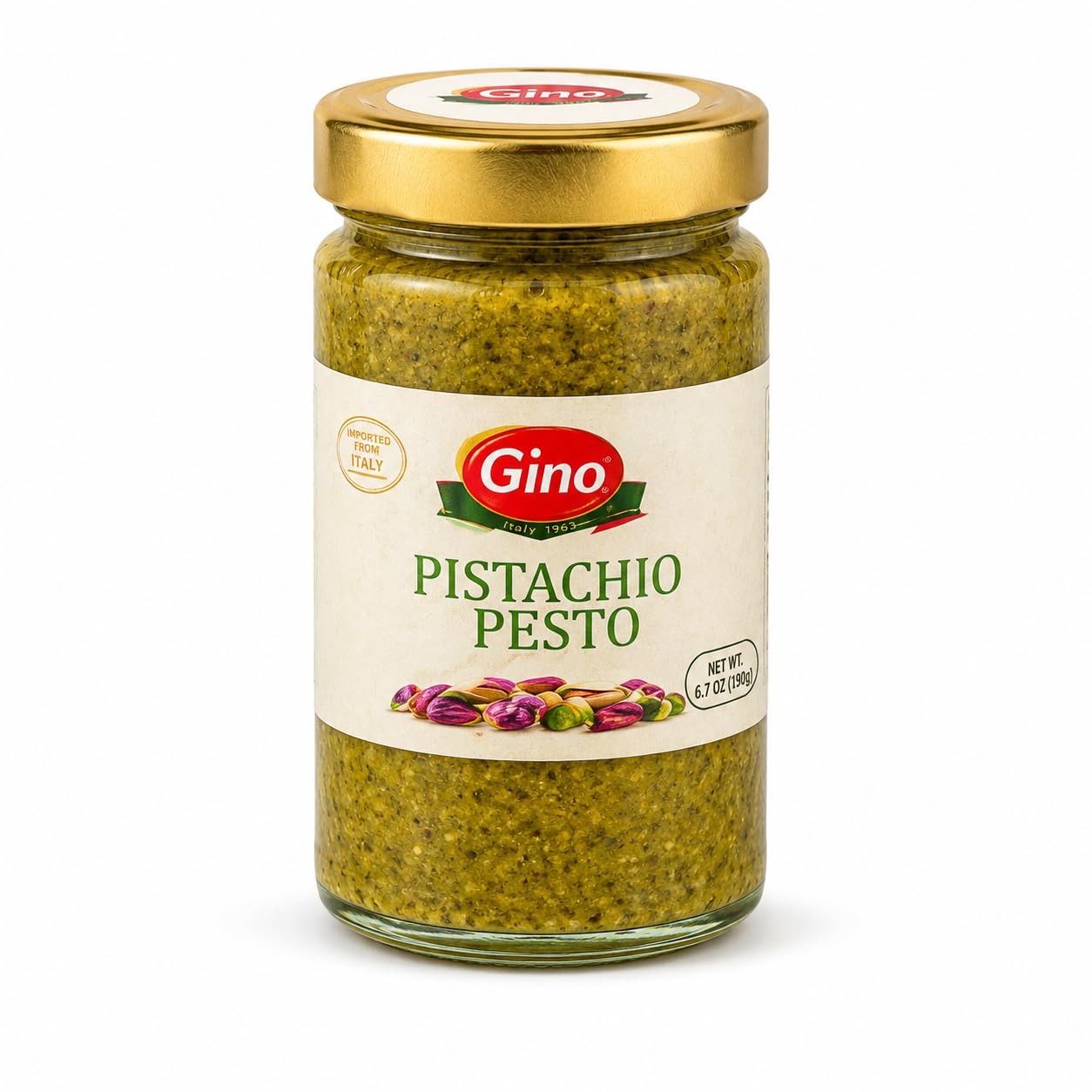 Gino Pistachio Pesto, 6.7 Ounce | Sicillian Pistachio Pesto - Gluten Free