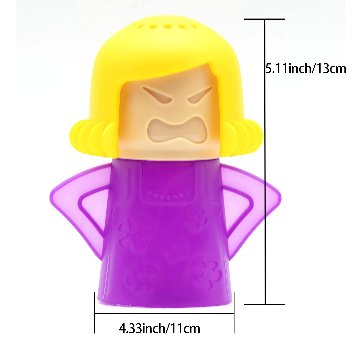 ZPCTECHGO Microwave Oven Cleaner, Angry Mom Microwave Cleaner, Steamer Cleaning with Vinegar and Water, Microwave Oven Cleaner for Kitchen Office