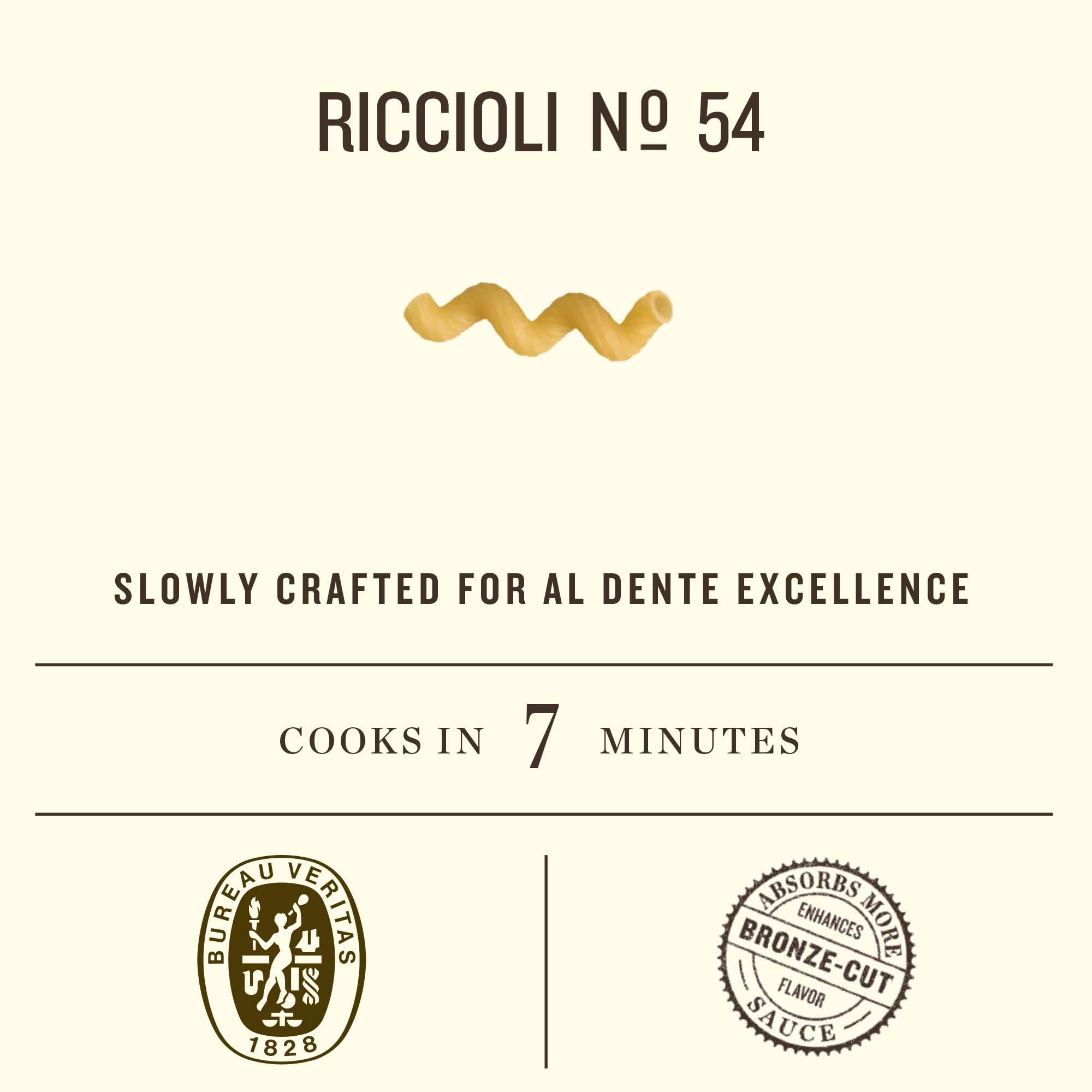 Rummo Pasta N.54 - Corkscrew Noodles, Durum Wheat Spiral Pasta, Imported from Italy - 16 Ounce (Pack of 3)