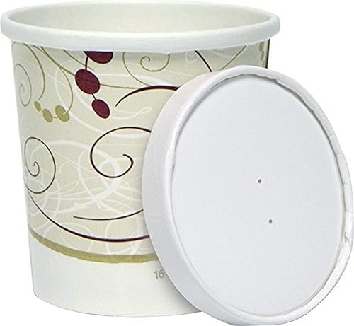 Solo KHB16A-J8000 16 oz Symphony Paper Food Container and Lid (Case of 250 Containers w/Lids)