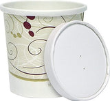 Solo KHB16A-J8000 16 oz Symphony Paper Food Container and Lid (Case of 250 Containers w/Lids)
