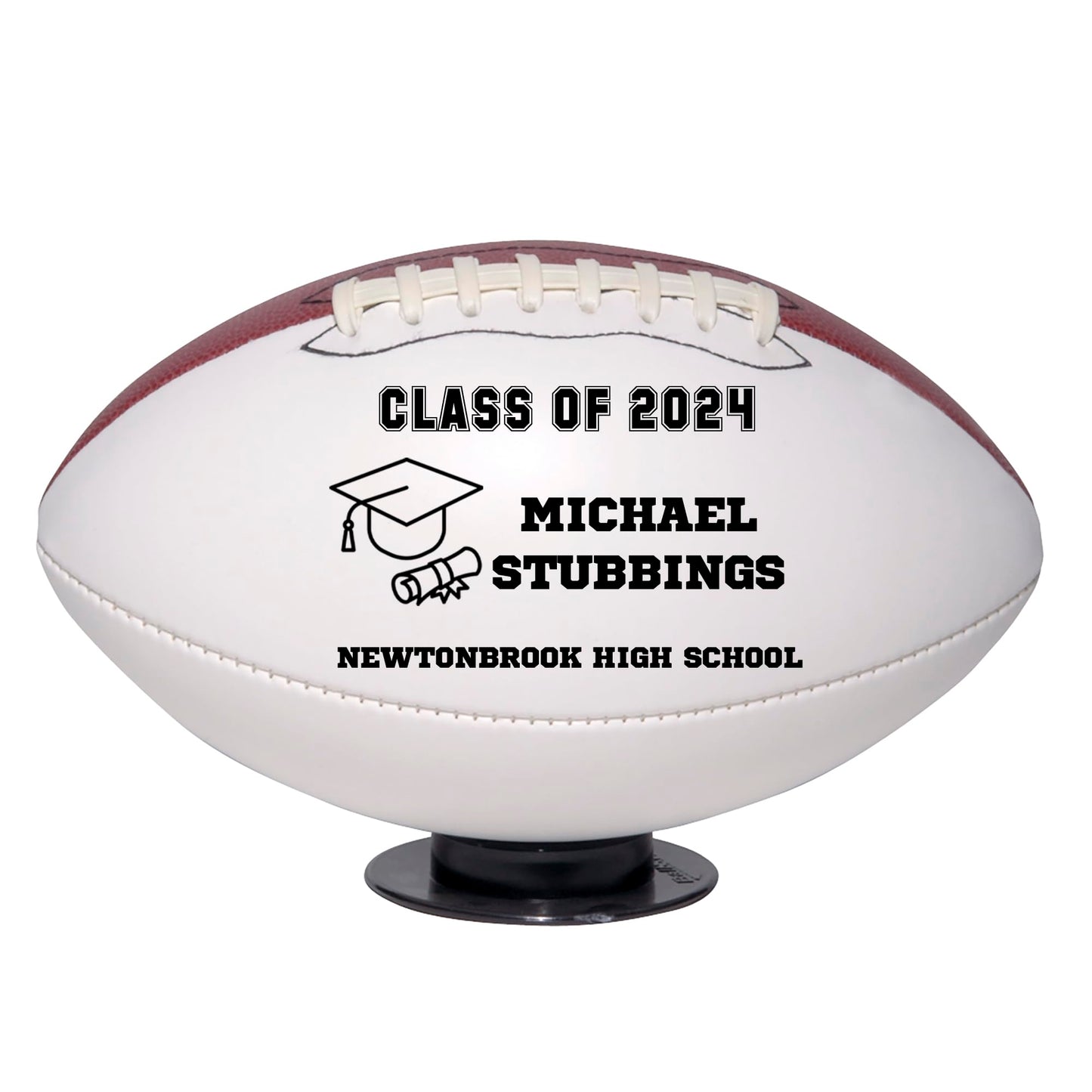 Personalized Custom Graduation 2024 Football Gift - Graduation Class of 2024 - Graduation Gift for Boy - Graduation Gift for Girl (Regulation