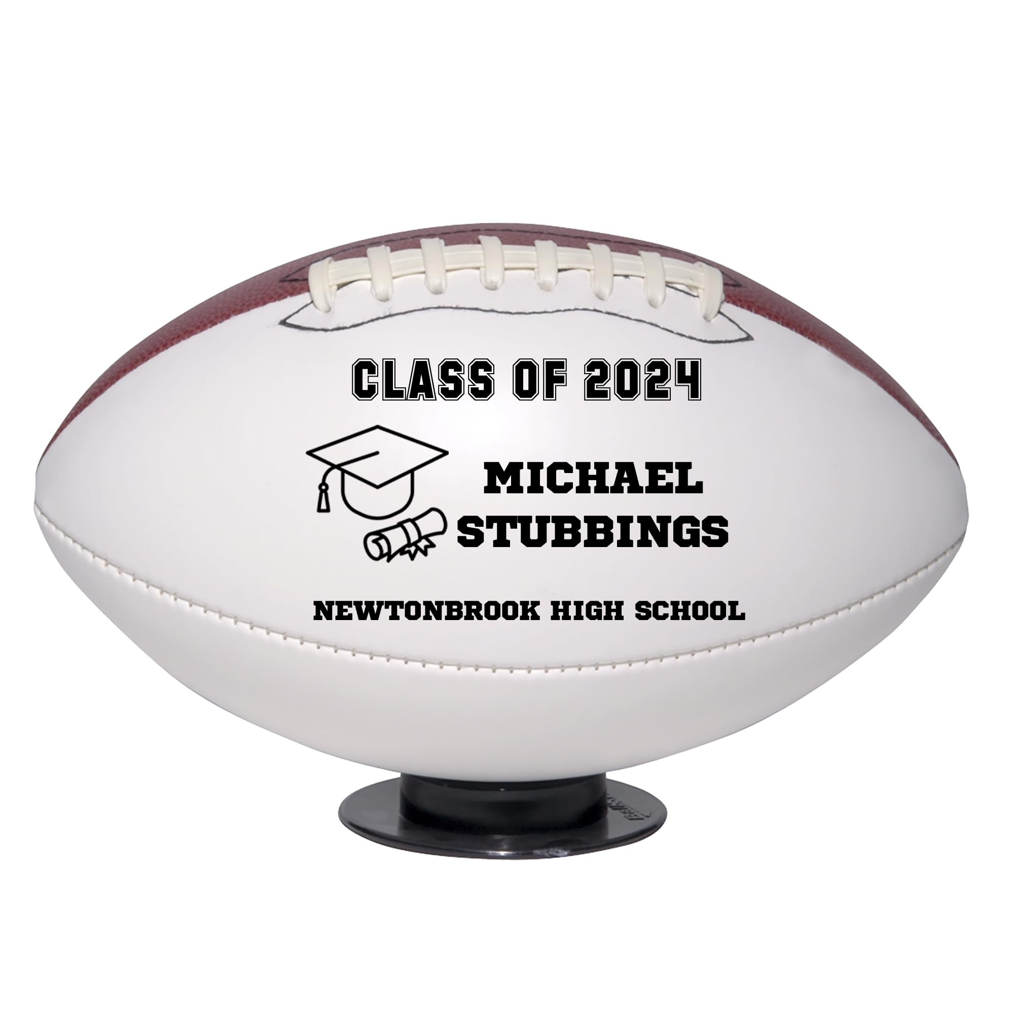 Personalized Custom Graduation 2024 Football Gift - Graduation Class of 2024 - Graduation Gift for Boy - Graduation Gift for Girl (Regulation