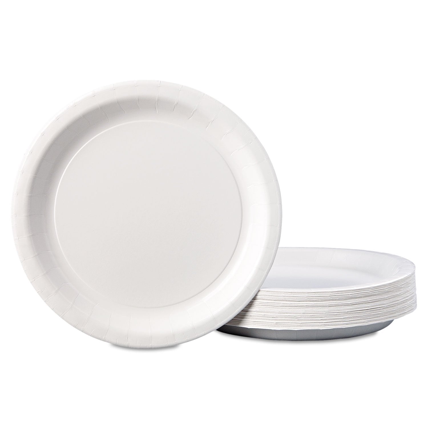 Hoffmaster PL7095 9" White Deep Ridge Paper Plate (10 Packs of 50)