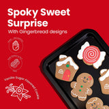 WANDERCRUMB | Gingerbread Cookies Gift Set | Hand-Decorated Christmas Cookies for Kids & Adults - 3 Pack Individually Wrapped | Christmas Cookie