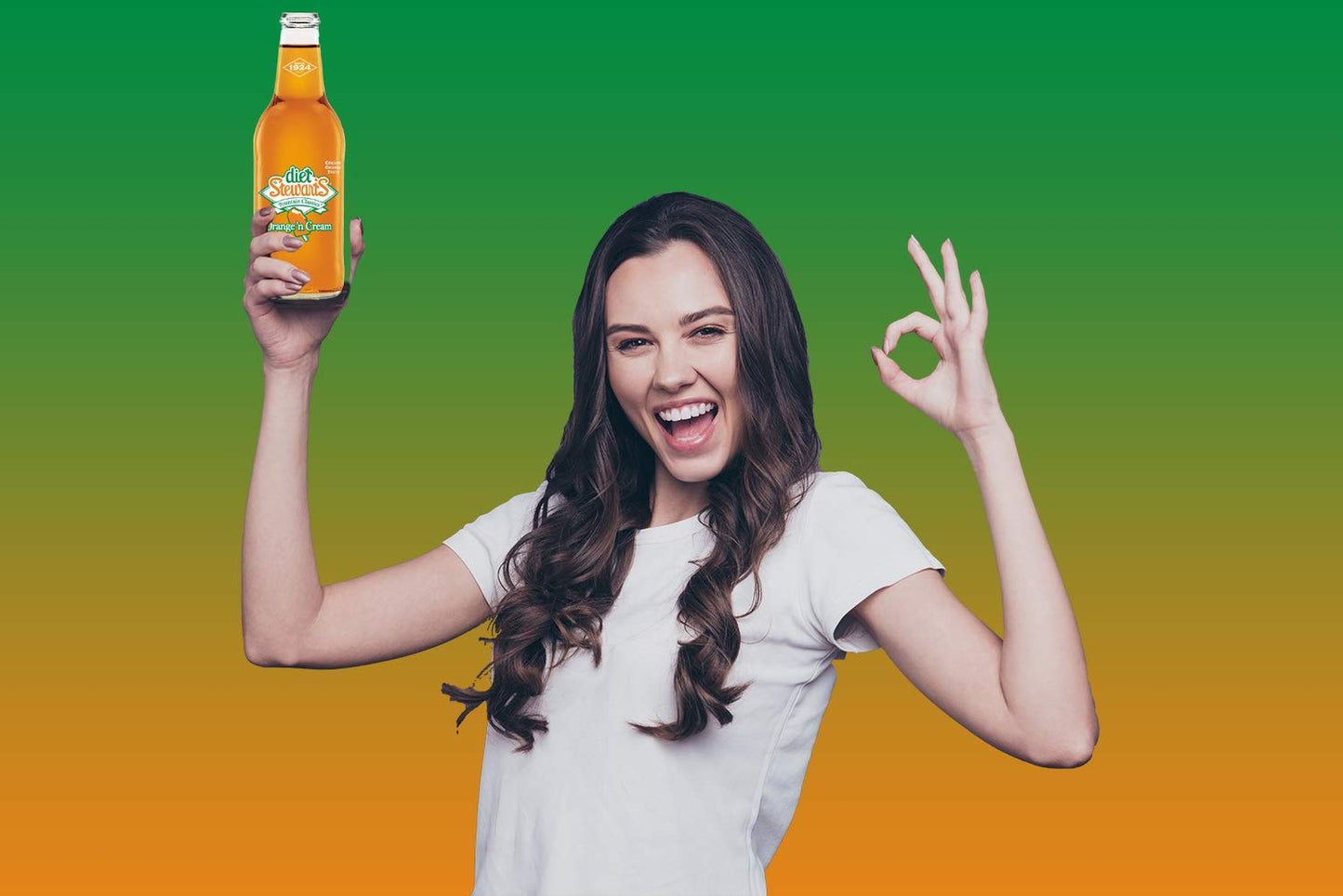 Diet Stewart's Orange 'n Cream Soda, 12 fl oz (24 Glass Bottles)