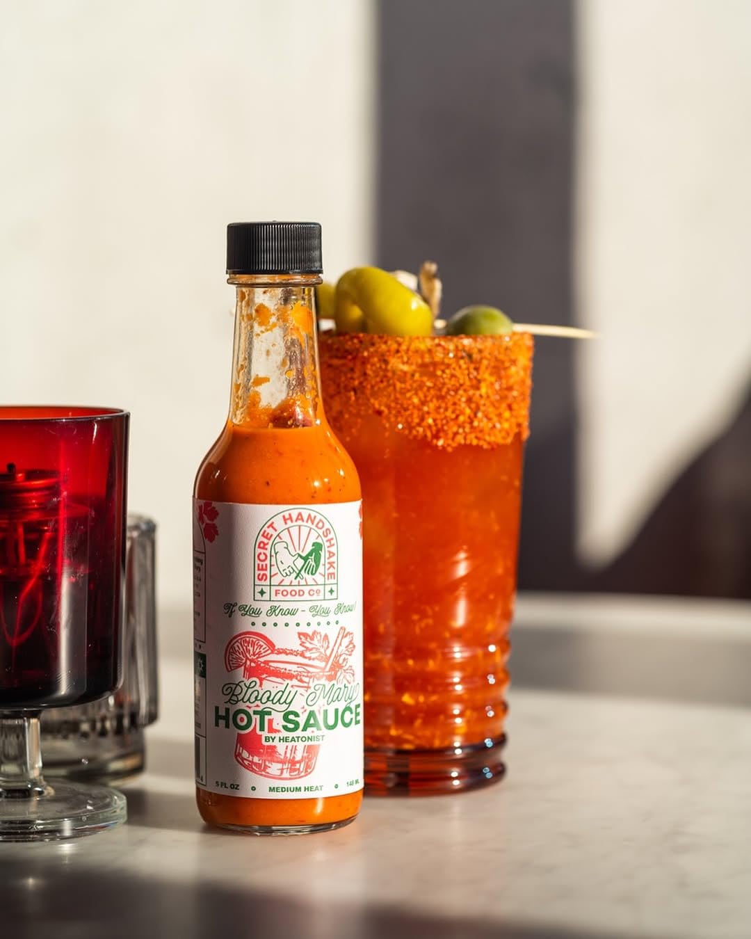 Bloody Mary Hot Sauce by Secret Handshake | Hot Ones Season 26 | Made with Natural Ingredients | 5 Fl Oz. (1 Pack)