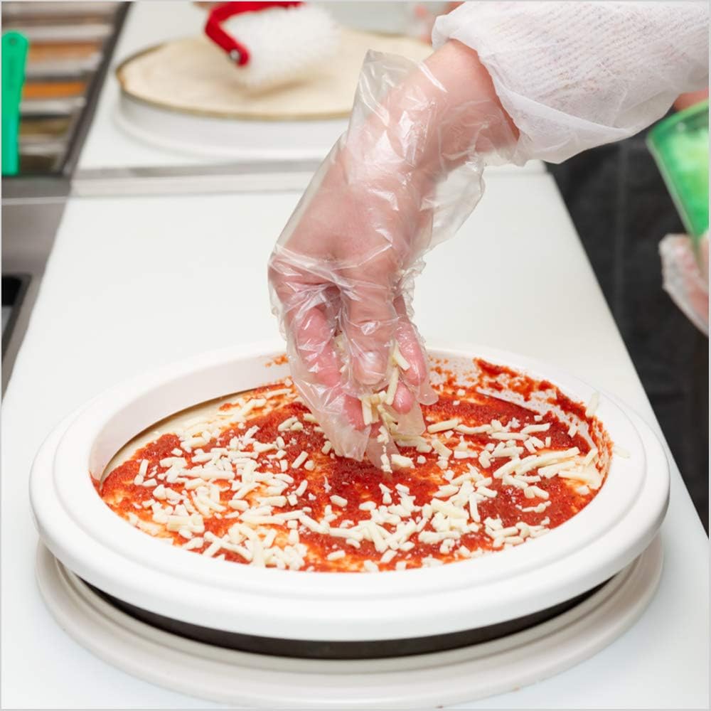 TRONEX Embossed Poly Disposable Gloves Plastic Food Safe Gloves, Clear (Medium, 500, Count)