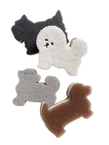 Kitchen Sponge Cute Dog Sponge Three-Layer Dog Cleaning Sponge Pet Scrubber for Dishes, Kitchen, Pots, Sink, Bathroom (4pack)