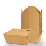 NovaHF 50 PCS 30 Oz Microwave Safe Kraft Paper Takeout Containers - Leak & Oil Resistant Disposable Lunch Boxes for Home Restaurant & Party Gatherings