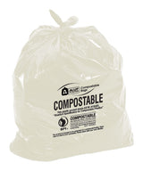 Aluf Plastics Biodegradable Compost Bags - 33 Gallon (50ct) ATSM #D6400 Approved - 100% Biodegradable for Industrial and Commerical Composting