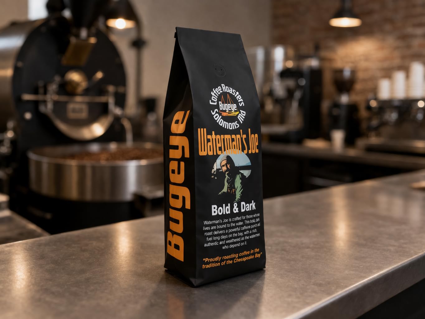 Waterman's Joe Bold & Dark Boosted Caffeine Coffee, French Roast, Dark Roast