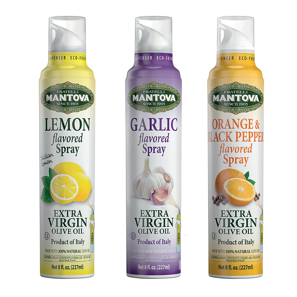 FISH SEASONING Extra Virgin Olive Oil Lemon, Garlic, Orange and Black Pepper Spray (Pack of 3)