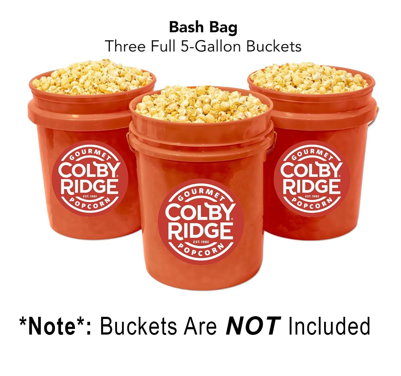 Colby Ridge Fluffy White Gourmet Craft Popped Gluten Free Popcorn Bulk Sized Large Gift Bash Bags (Bulk 18 Gal. 288 Cups.) (Fluffy White)