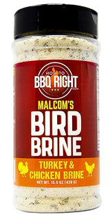 Malcom's Turkey and Chicken Bird Brine Seasoning | Championship Herb Brine Formulated to Produce a Juicy, Tender Bird Every Time | 16 oz