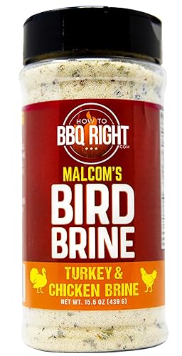Malcom's Turkey and Chicken Bird Brine Seasoning | Championship Herb Brine Formulated to Produce a Juicy, Tender Bird Every Time | 16 oz