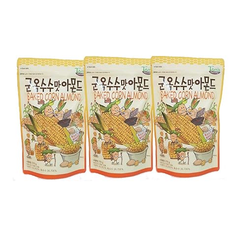 [NEW] Gilim Tom's Farm Korean Seasoned Almonds Roasted Corn Flavor (210g) x 3 Packs