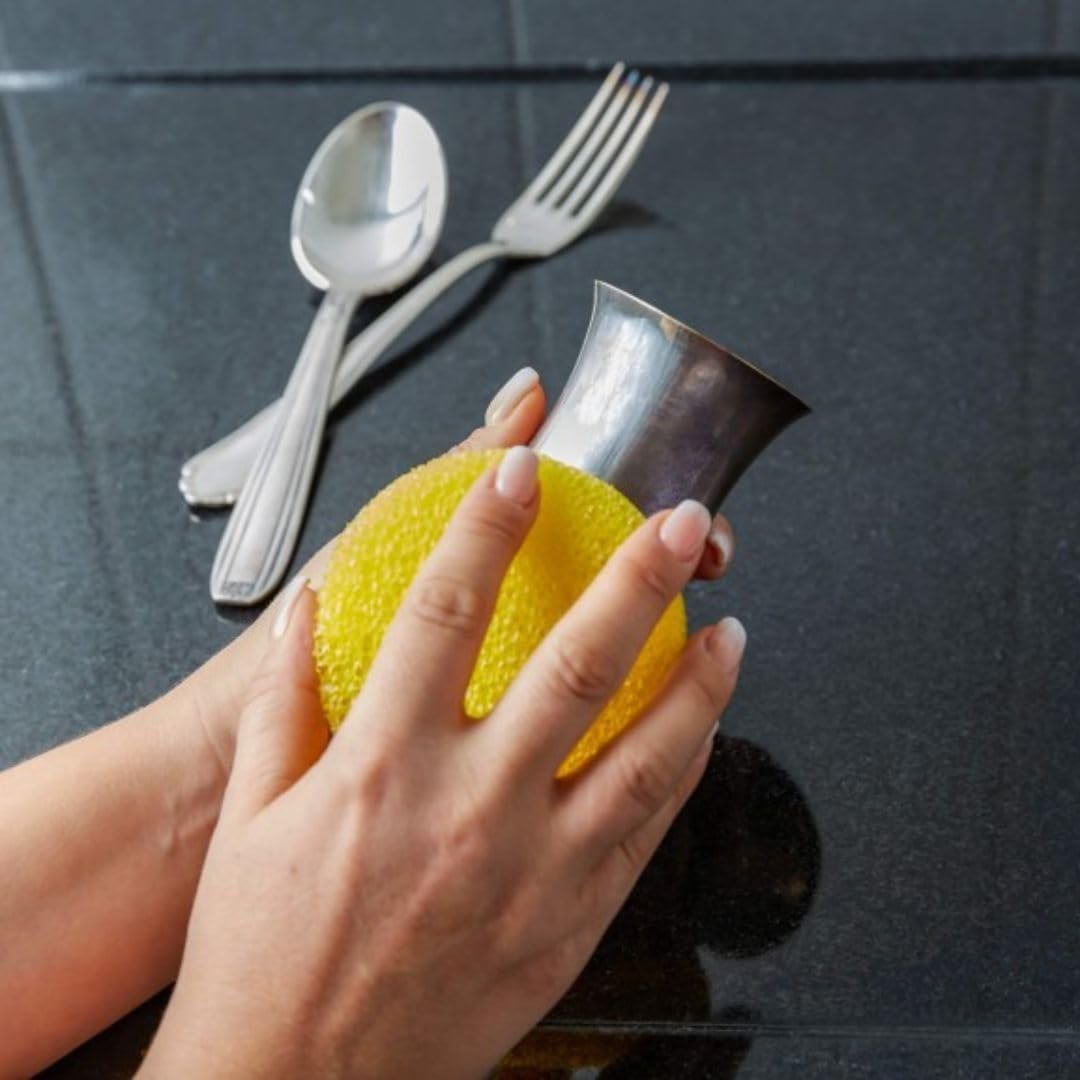 MJ Eco Nature I 300gr Natural Multi purpose Surface Cleaner and Polish - Pierre blanche de nettoyage - Pierre d'argent - Made in France (300g Lemon)