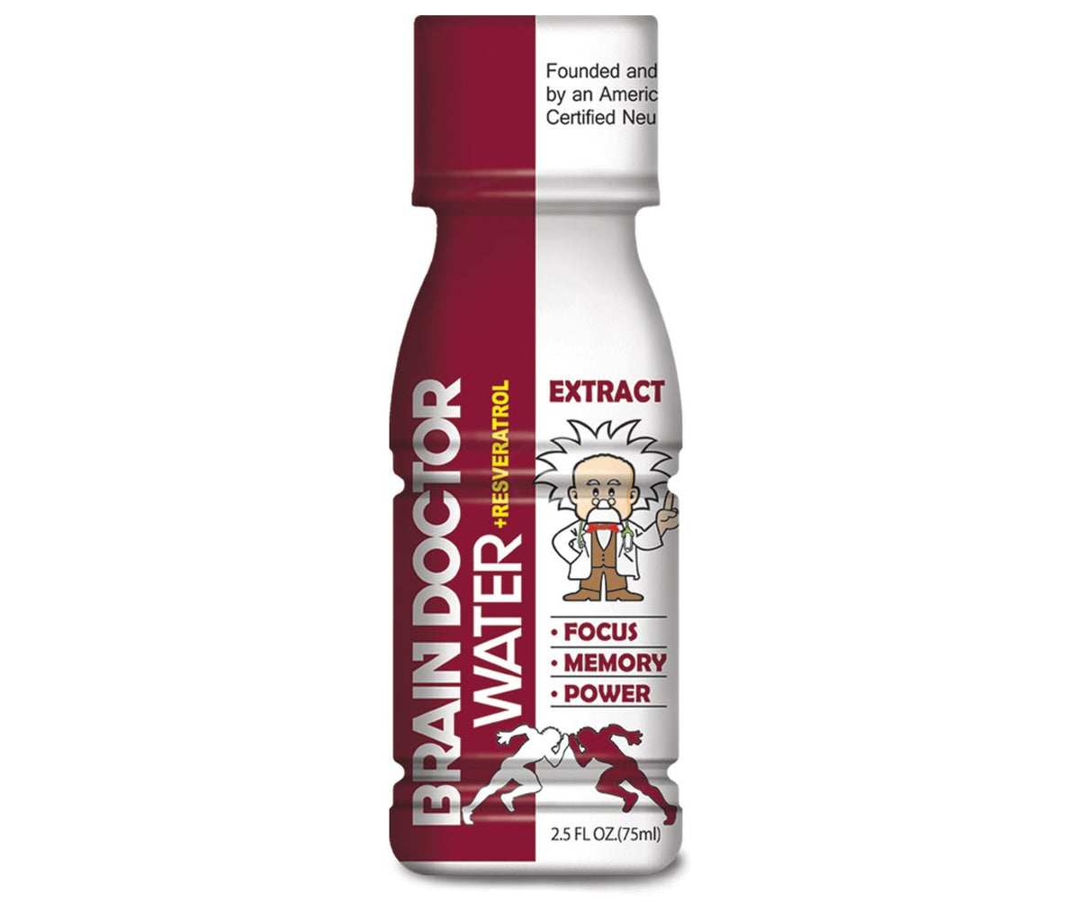 Brain Doctor Water Extract, 2.5 FL Oz Shots, 60 Count