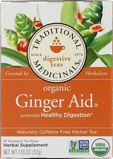 Traditional Medicinals Organic Ginger Aid Herbal Tea, Promotes Healthy Digestion, (Pack of 1) - 16 Tea Bags