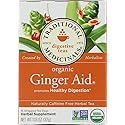 Traditional Medicinals Organic Ginger Aid Herbal Tea, Promotes Healthy Digestion, (Pack of 1) - 16 Tea Bags