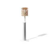Curio Home Goods Ionic Bottle Brush, Magnetized to Stand Upright, Stainless Steel with Replaceable Head, Silver