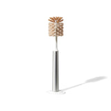 Curio Home Goods Ionic Bottle Brush, Magnetized to Stand Upright, Stainless Steel with Replaceable Head, Silver