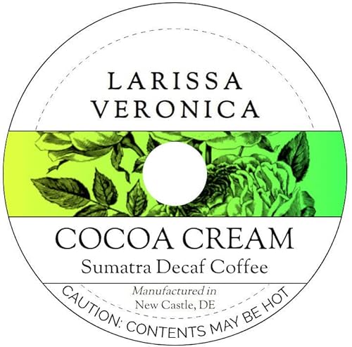 Cocoa Cream Sumatra Decaf Coffee (Single Serve K-Cup Pods) (Gourmet, Naturally Flavored, Whole Coffee Beans) (12 pods, ZIN: 572206)