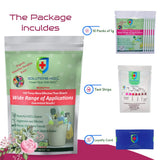 Solution HOCL Powder 10 one gram Individually Packaged Single use packets - (10 grams of total active ingredients) One Gram Packet Makes 1 Gallon (128