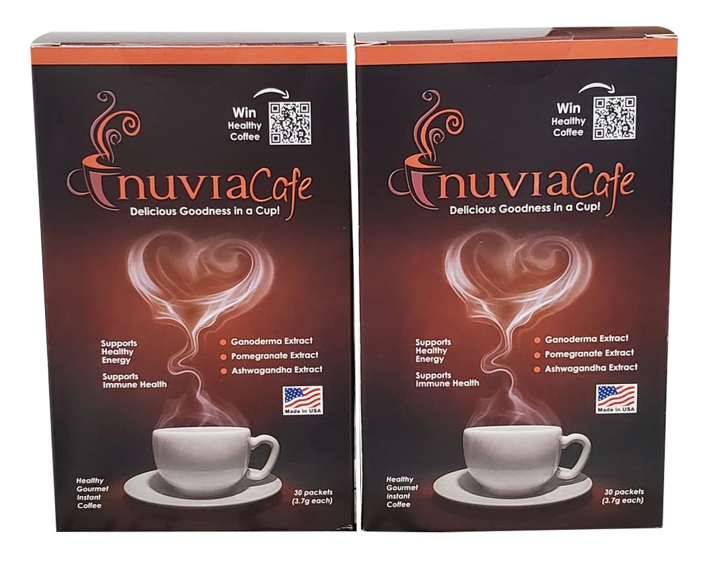 Nuvia Cafe Healthy Gourmet Instant Coffee 30 - Packets of 2, 0.1305 Ounce
