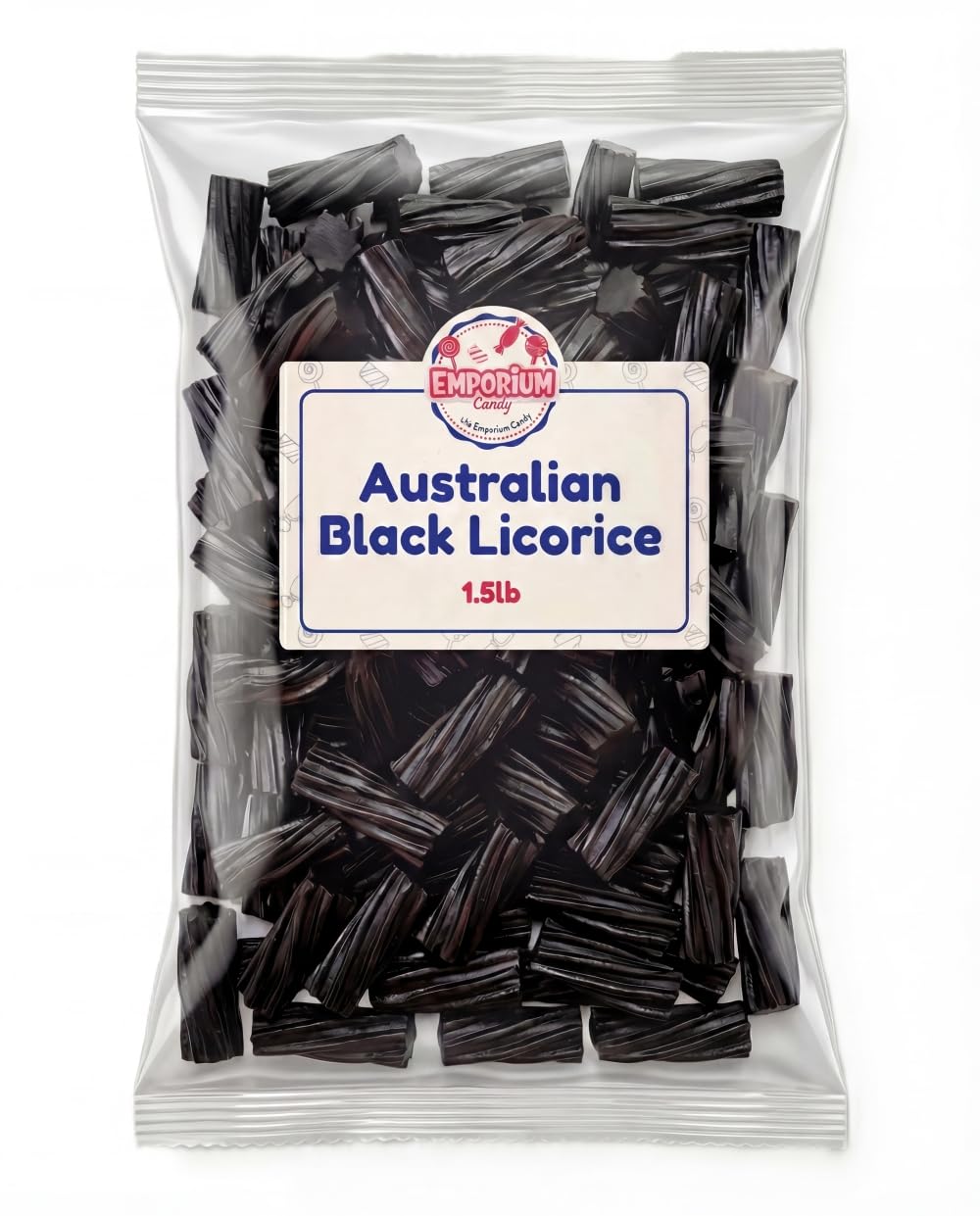 Black Australian Licorice - 1.5 lb Bulk Soft Chewy Candy - Rich Gourmet Treat Made with Real Licorice Extract - Perfect for Snacking, Sharing