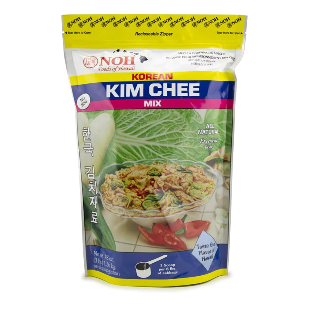 NOH Foods of Hawaii NOH Foods Korean Kim Chee Seasoning Mix - 48oz (3lb) Zipper Bag | Authentic Flavor, No MSG | Easy Prep, Just Add Water - Elevate