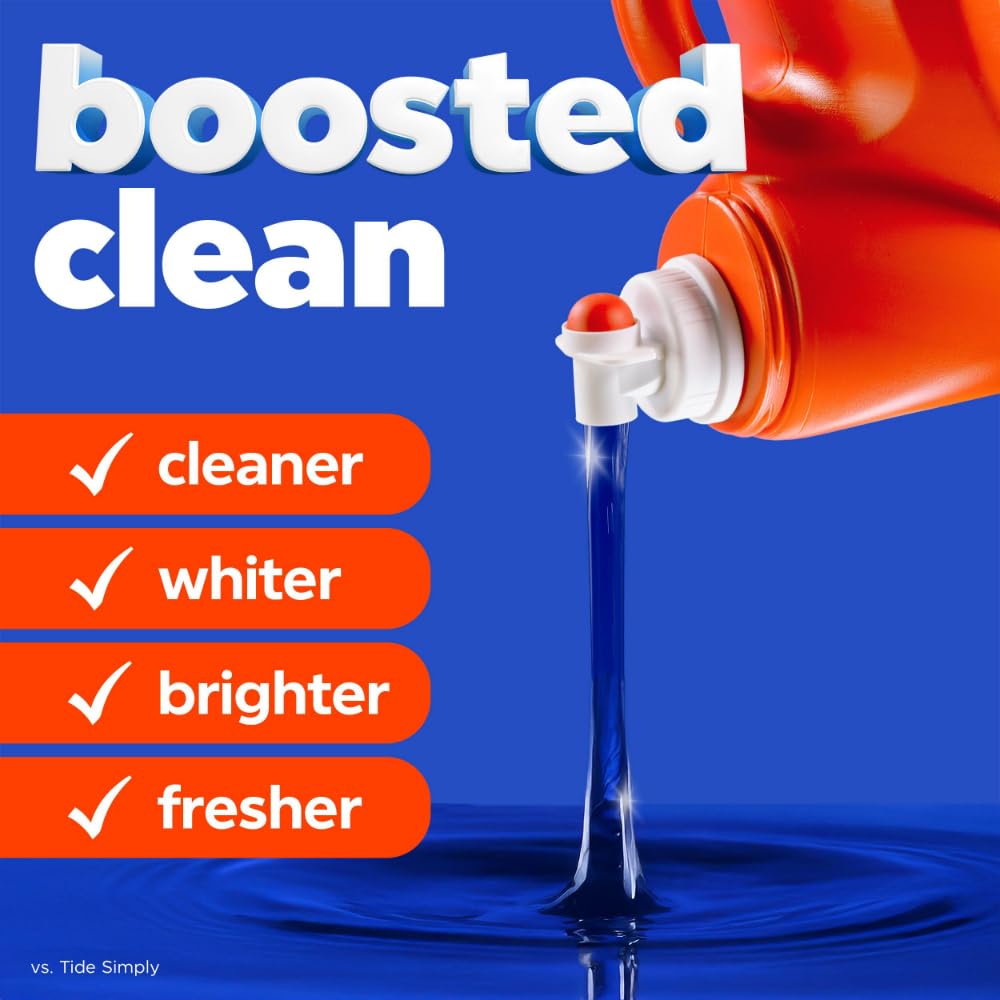 Tide Laundry Detergent Liquid, Original Scent, 80 Loads, 105 FL OZ, Works on 100% of Common Stains, Laundry Soap, Liquid Laundry Detergent