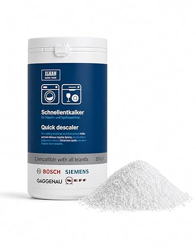 ILHAN GLOBAL TRADE Quick Descaler 250 gr Compatible with Bosch Neff Siemens Washing and Dishwasher Descaler 0311506 Washing and Dishwasher Cleaner