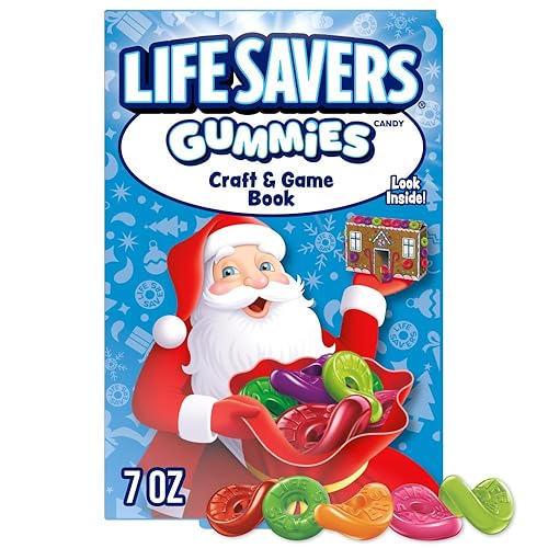 LIFE SAVERS Christmas Stocking Stuffer Fruit Flavored Gummy Candy, 7 oz Christmas Candy Gift Box