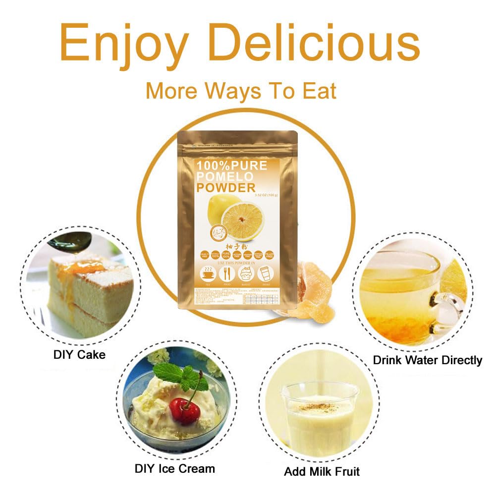 Plant Gift Pomelo Power ??? 100% Pure Natural Plant Grapefruit Powder, Raw, Bulk, No Filler, No additives, Yogurt, Smoothies, and More 100G/3.52oz