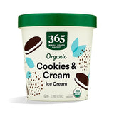365 by Whole Foods Market, Organic Cookies & Cream Ice Cream, 1 pint