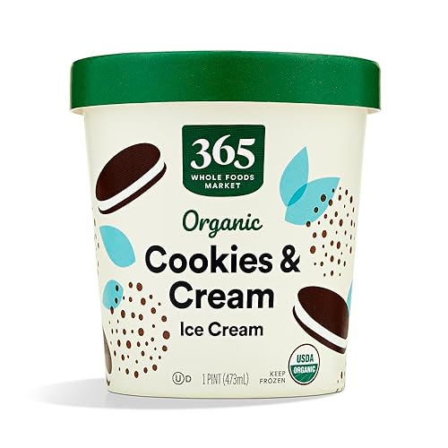 365 by Whole Foods Market, Organic Cookies & Cream Ice Cream, 1 pint