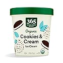 365 by Whole Foods Market, Organic Cookies & Cream Ice Cream, 1 pint