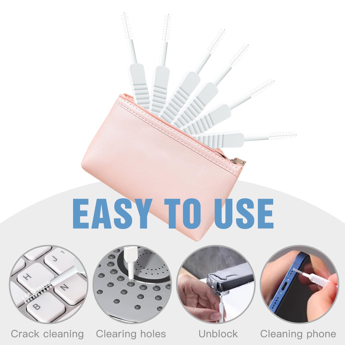 Shower Head Cleaner Tool Shower Head Cleaning Brush for Small Hole Anti-Clogging Nozzle for Household Bathroom 10Pack