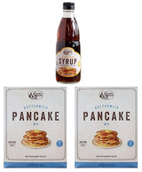 Cracker Barrel Pancake Mix Set! Includes Pancake Syrup and 2 Pancake Mix! Pure Natural Syrup & Buttermilk Pancake Mix! Delicious and Tasty Breakfast! Choose Your Set! (Pancake Mix & Syrup)