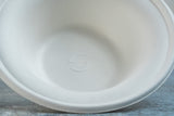 150 Count Green Wave, 12 oz disposable, compostable white round bowls | Eco friendly product made of Bagasse with Heavy Duty quality, alternative