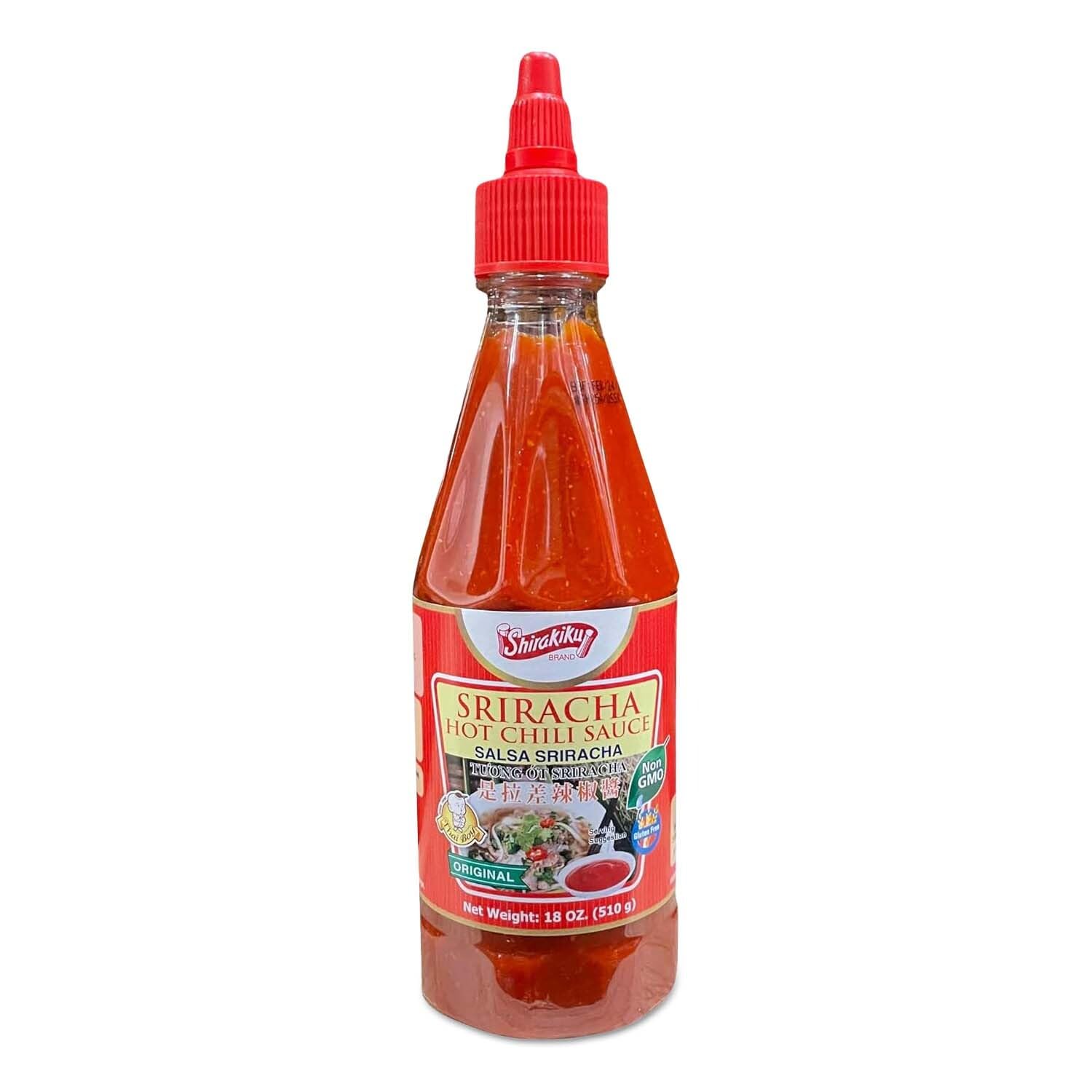 Shirakiku Thailand Sriracha Hot Chili Sauce Thai Boy | Chili, Water, Sugar, Acetic Acid | Ideal for Elevating the Taste of Asian Cuisine | Non-GMO