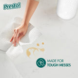 Amazon Brand - Presto! Ultra-Strong Premium Paper Towels, 158 Sheet Huge roll - Flex-a-Size, 6 Rolls, Equivalent to 19 Regular Rolls, White