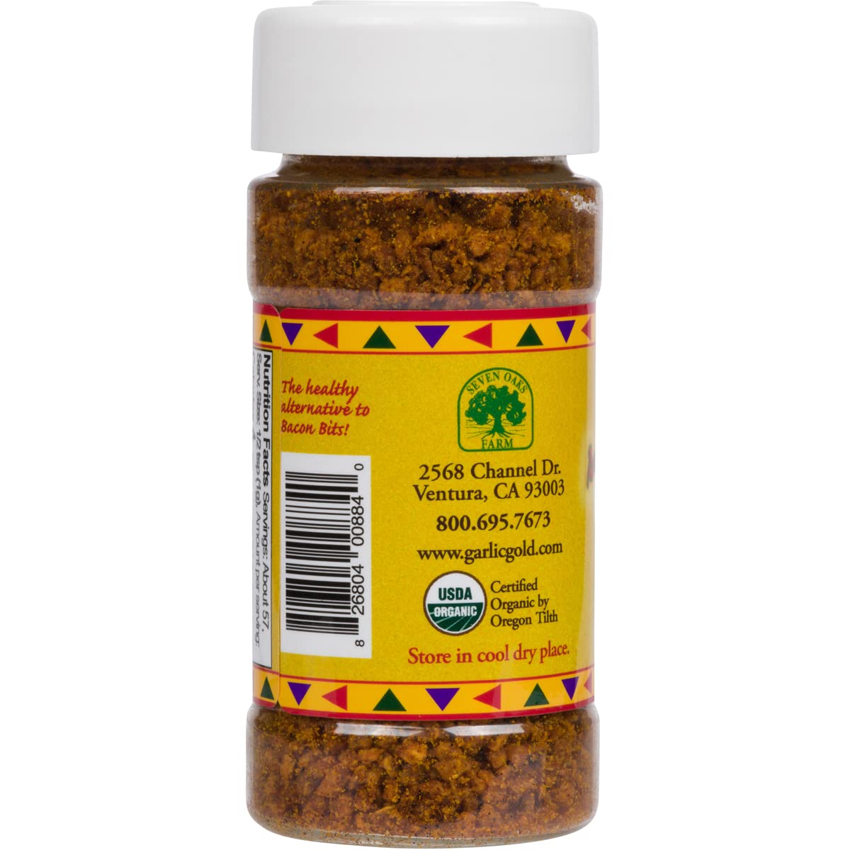 Garlic Gold Toasted Nuggets Organic Southwest Garlic Seasoning Shaker, Paleo, Vegan, Keto, Gluten-Free, USDA Certified, (2.2 Ounces, Pack of 6)